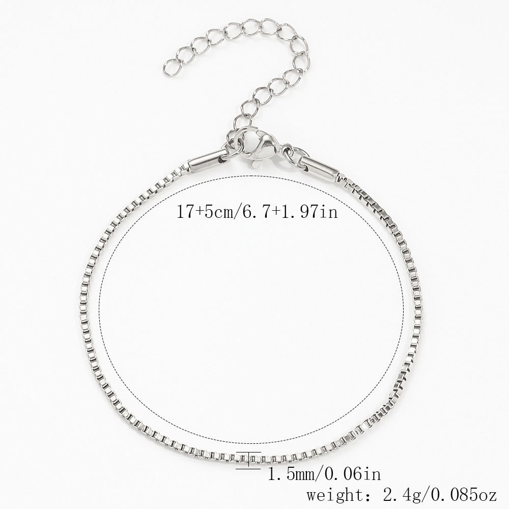 스틸 컬러 [1.5 박스 체인] 17+5cm