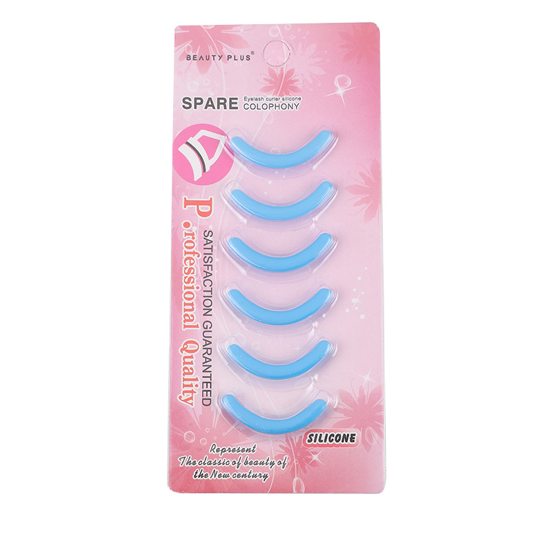 Tira rizador de pestañas de repuesto, tira de silicona universal, artefacto de pestañas elástico, estilo duradero, paquete de 6 herramientas de belleza para mujeres