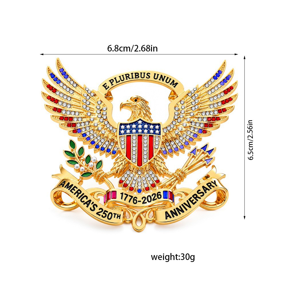 Emblema transfronterizo de Europa y Estados Unidos comercio exterior creativo de venta caliente de doble cabeza águila broche aleación retro accesorios de animales insignia conmemorativa