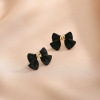 Retro earrings from pearl with tassels, silver needle, European style, wholesale