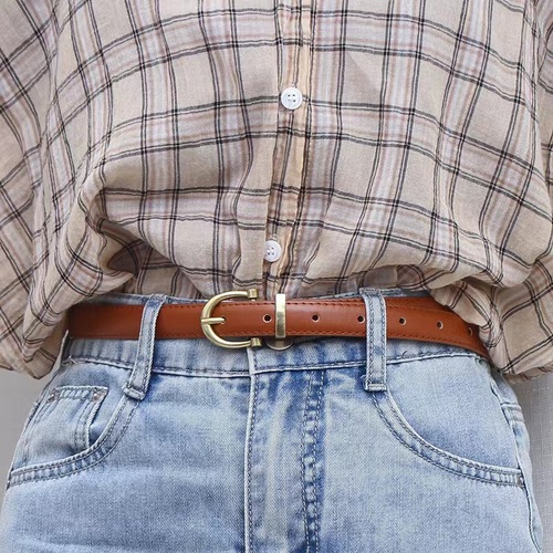 Summer Fashion Shaved Women's Belt INS Style Jeans Versatile Decorative Belt Thin Belt Trendy Trouser Belt