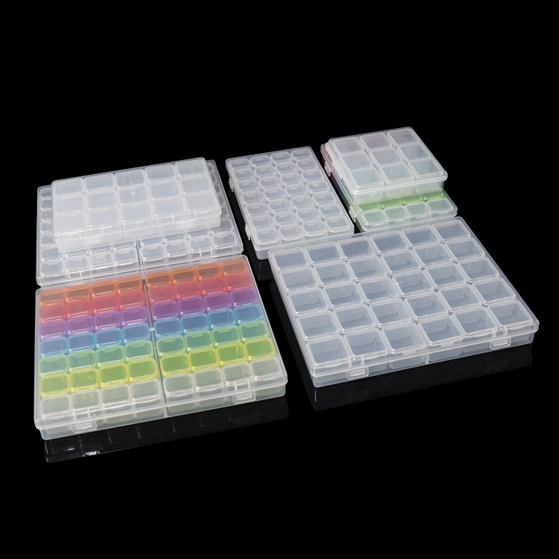 Transparent portable jewelry beads rice beads storage box Diamond painting nail tools storage box loose beads Beads storage Transparent portable jewelry beads rice beads storage box Diamond painting nail tools storage box loose beads Beads storage