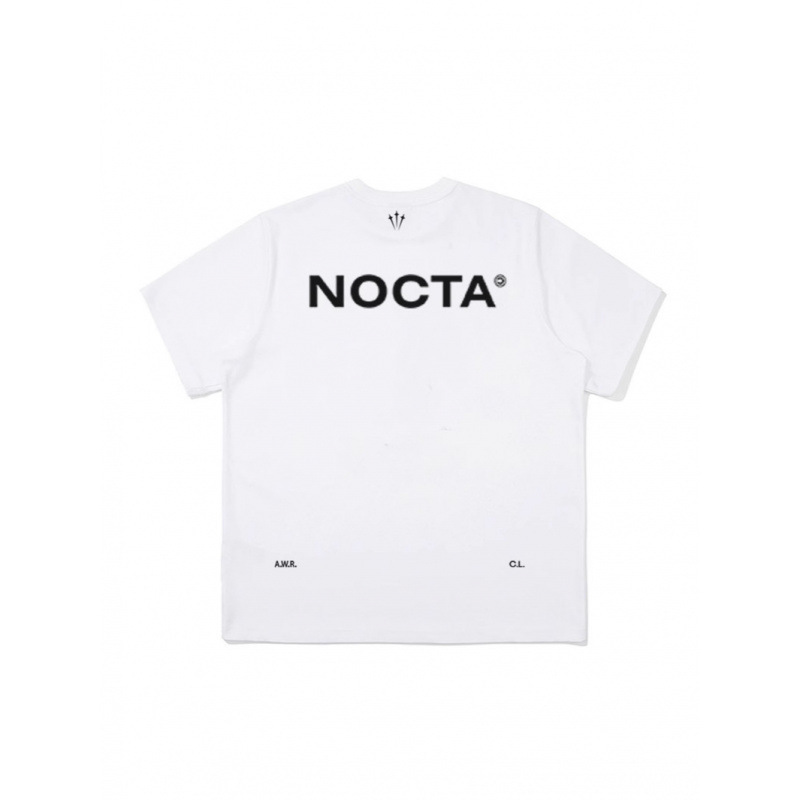 25Ss Export Spring and Summer Joint Brand Nocta Men's and Women's Short-Sleeved T-Shirts 100% Pure Cotton Round Neck Loose Outdoor Tops