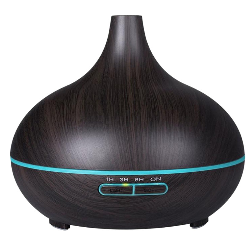 Grano de madera ultrasónico colorido humidificador oficina en casa dormitorio aceite esencial máquina aromaterapia difusor cebolla grande