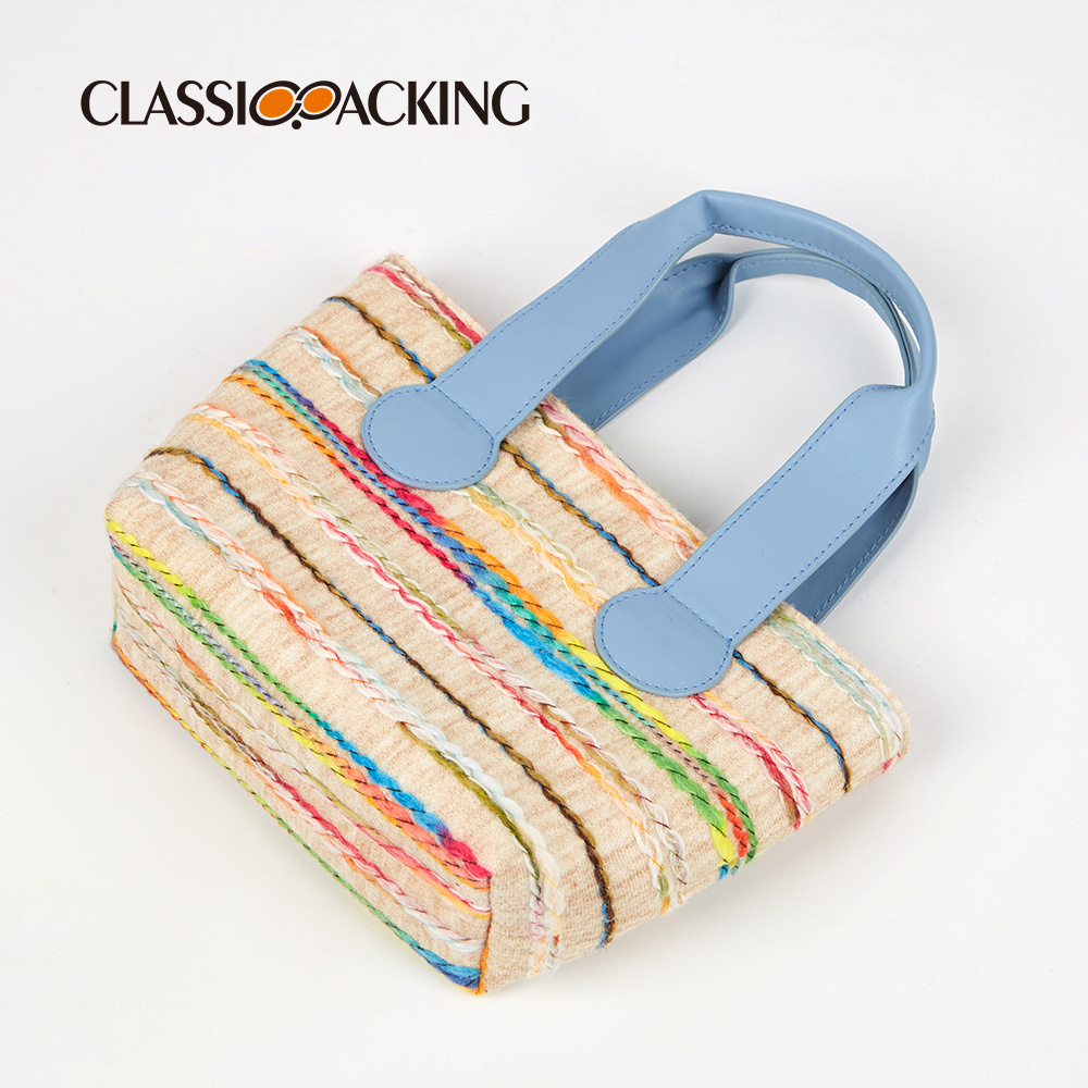 Bolso de viaje al por mayor de fábrica Bolso de compra japonés simple y de gran capacidad Bolso de costura a rayas de color LOGO