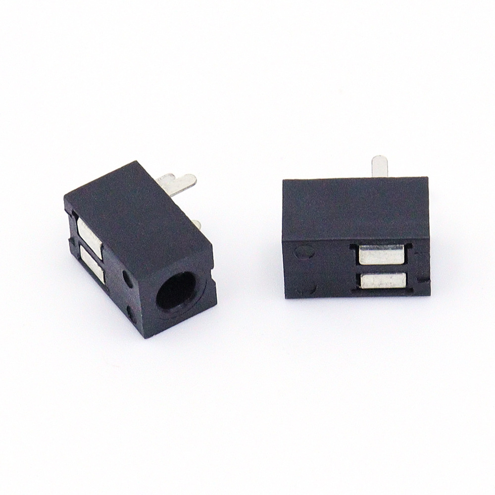 2.5mm headphone jack PJ-210W fully plastic flat mouth headless three-pin plug-in charging interface audio stand with back cover 3