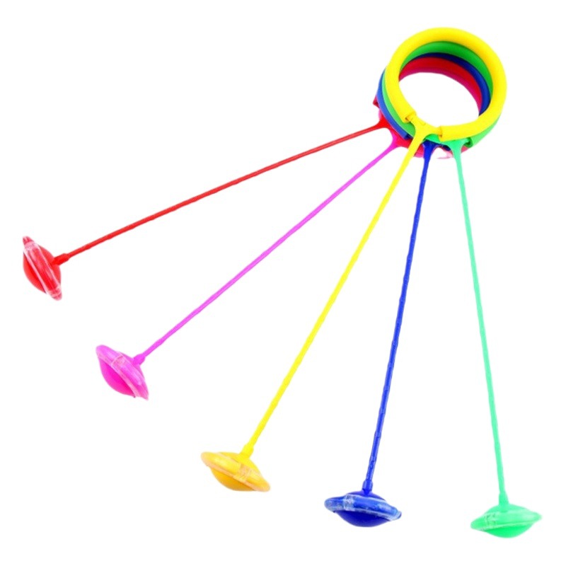 Foot ring luminous jump ball slip-on swing ring rotating children's single-leg swing ball flash jump ball foot hula hoop