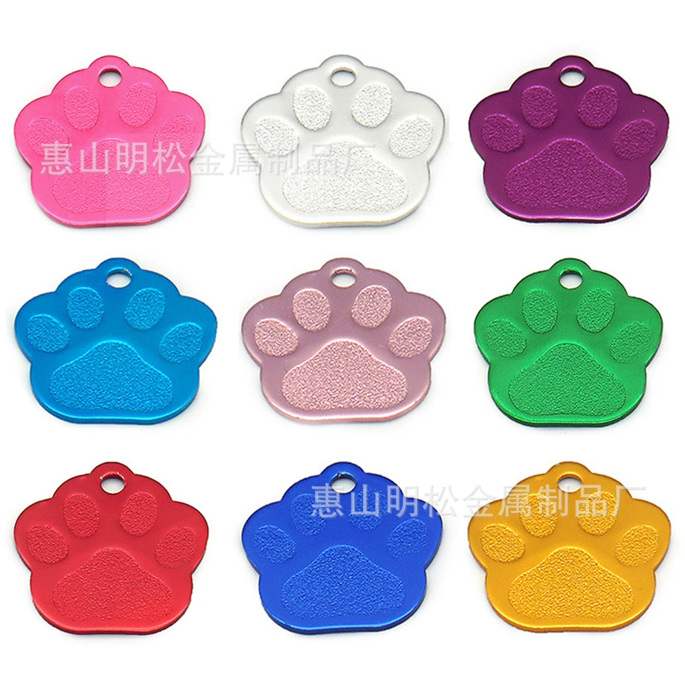 28 мм вогнутая собака бирка кошачья лапа металлические украшения для домашних животных
