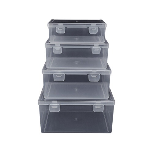 Desktop transparent pp organizer box hardware accessories parts flip dust box tool sample classification display box