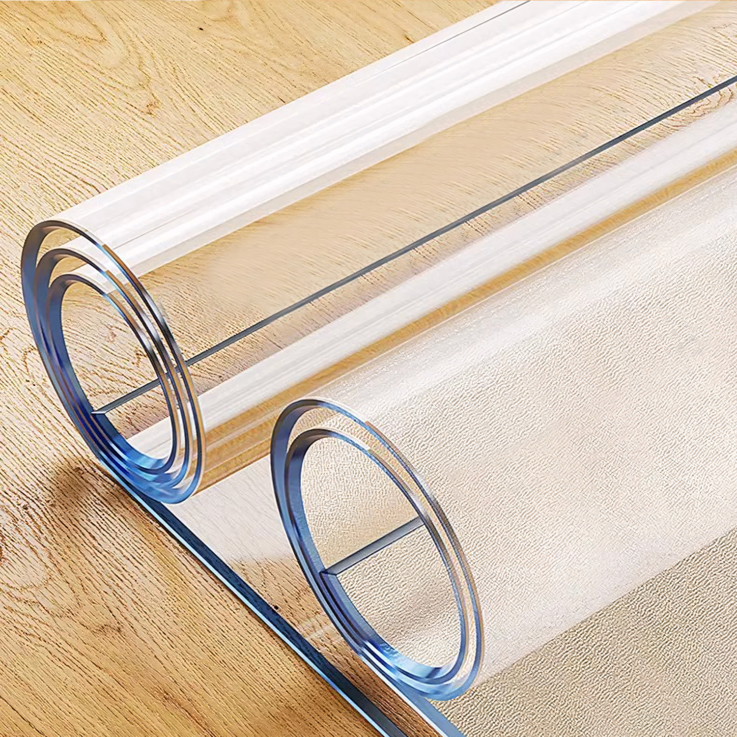 PVC Table Mat Transparent Crystal Tablecloth Oil-proof Waterproof Dirty-resistant Advanced Sense Dining Table Mat Desk Desktop Protection Mat