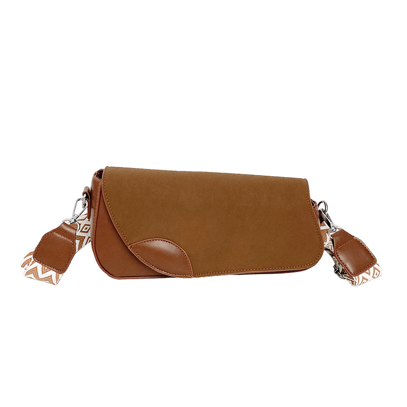 Bolsos pequeños con textura transfronteriza 2025 verano nuevo estilo bolso femenino diseño de nicho bolso de hombro retro bolso de mensajero con correa de hombro ancha