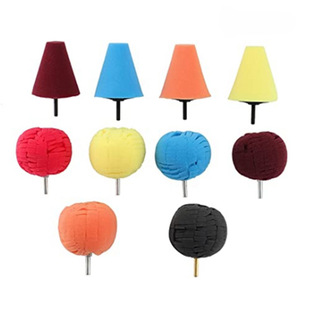 Customized car door handle polishing sponge spherical wheel polishing sponge cone polishing pad clamp bar 6mm handle