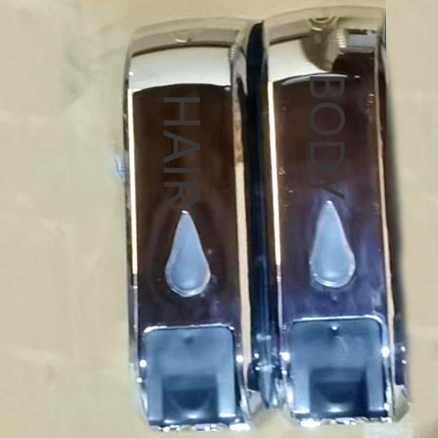 Dispensador de jabón de doble cabezal de tres cabezales de Amazon eBay Dispensador de jabón desinfectante para manos de un solo cabezal estándar inglés montado en la pared