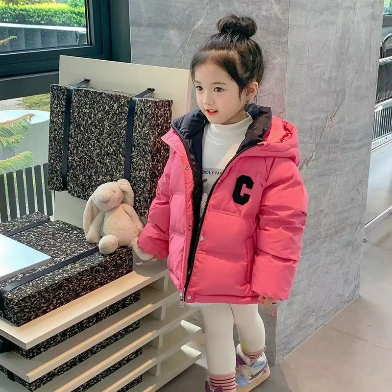 Chaqueta acolchada de plumas para niños Chaqueta acolchada de algodón con capucha gruesa para niños y niñas Chaqueta acolchada para bebés Chaqueta abrigada para otoño e invierno