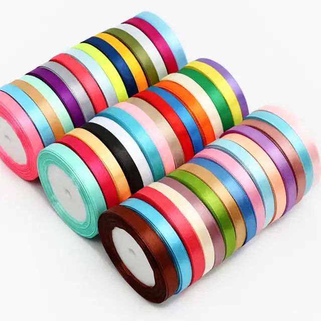 1cm wide polyester ribbon ribbon wedding decoration DIY handmade ribbon floral baking packaging ribbon wholesale