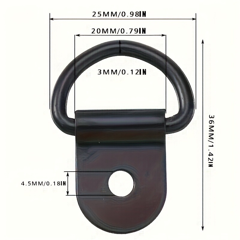 批发D形半圆形十字绣挂钩 五金单孔金属挂片 吊环D扣挂件跨境