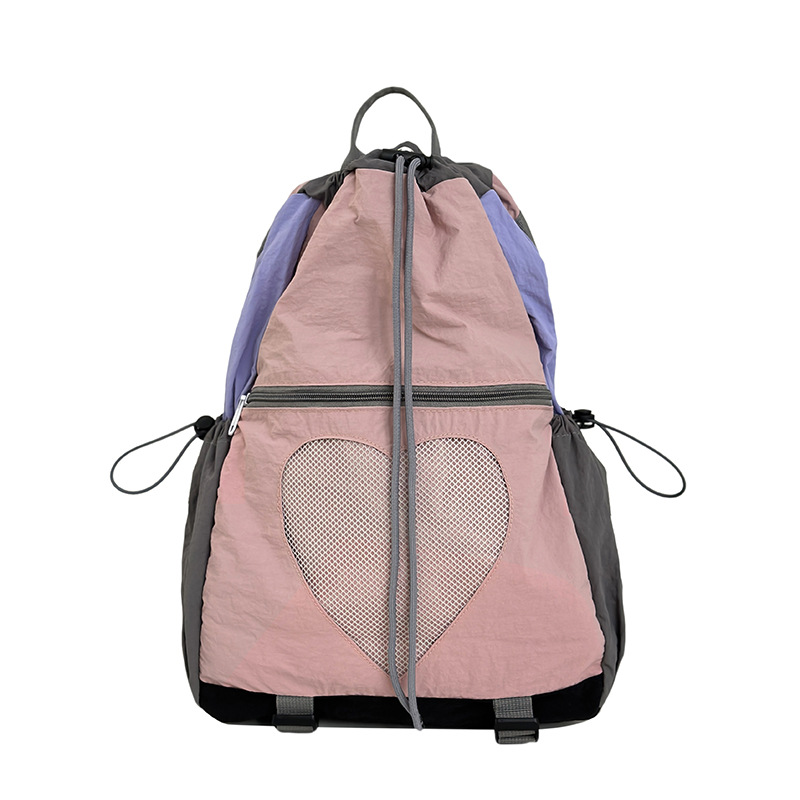 Mochila coreana de gran capacidad para niños y niñas dulce amor extranjero cuerda de dibujo bolsas escolares de niños bolsas de viaje de moda
