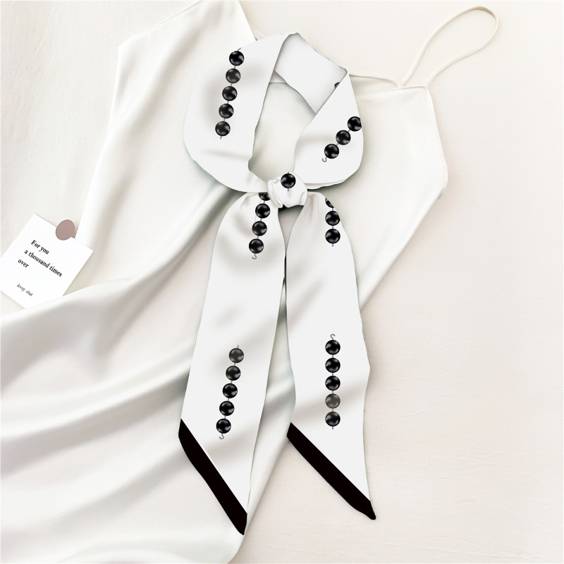 Bufanda pequeña larga de las Mujeres Nuevo estilo chino retro todo partido bufanda pequeña bufanda delgada banda de pelo estrecho cinta atada bolsa cinta