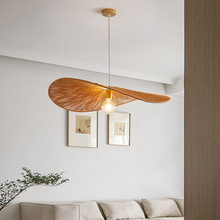 北歐風現代簡約客廳卧室餐廳民宿復古日式創意大氣藝術草帽吊燈