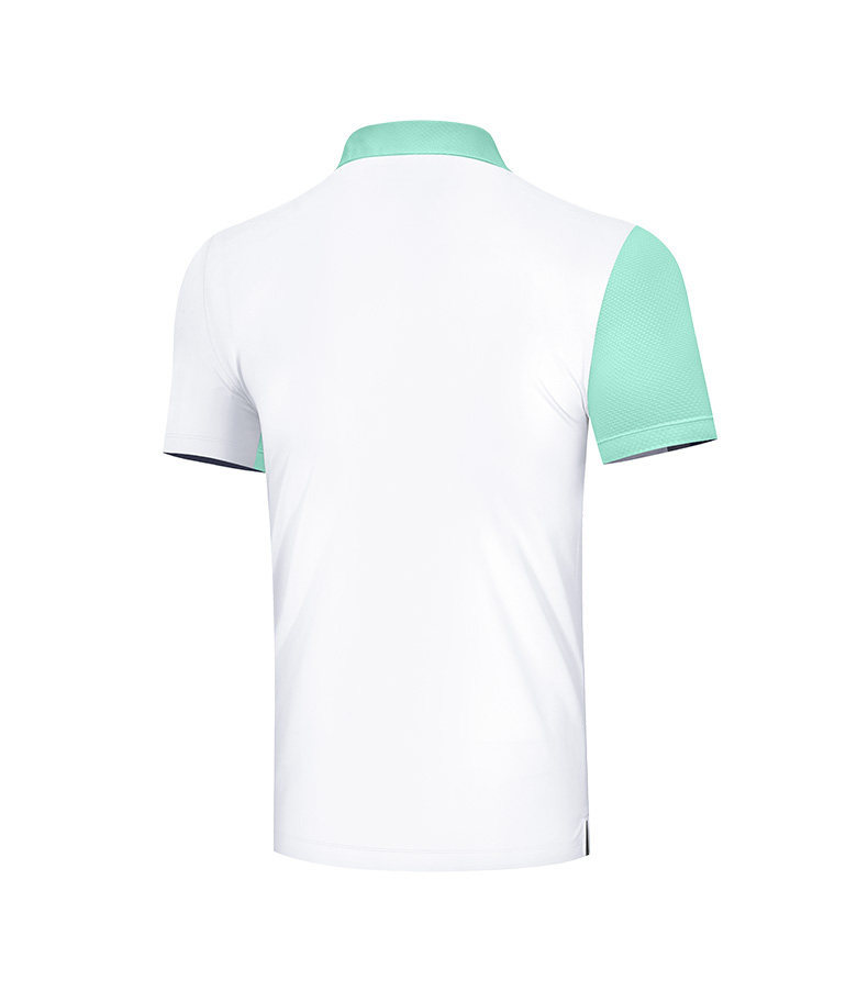 Áo polo golf nam PGM tay ngắn, phối màu tương phản, chất liệu thoáng mát — YF569-màu xanh nước biển, YF569-màu xanh lá cây chi tiết 15