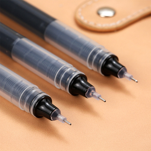 High-capacity liquid pen, ballpoint pen with direct liquid filling, black, 0.5mm, neutral pen, quick-drying signature pen, carbon ink pen