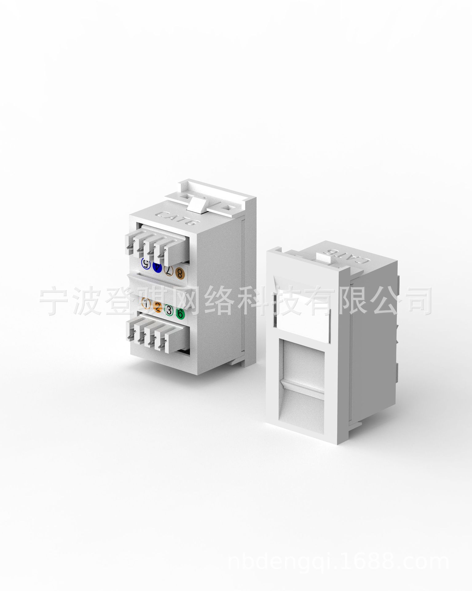 英式模块 Cat.6 25 x 50mm标准欧规尺寸