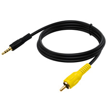 镀金纯铜莲花RCA音视频线DC3.5四节镀金公头转RCA公音频线