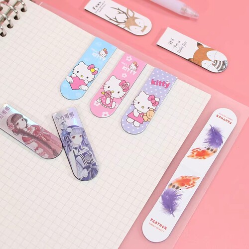 Wholesale cute magnetic bookmark cartoon creative student stationery female small fresh constellation book holder double-sided magnet bookmark
