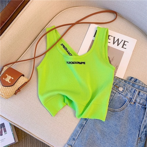 Girls street vest summer short style Internet celebrity trendy cool thin suspender top foreign style fashionable sleeveless T-shirt for middle-aged and older children