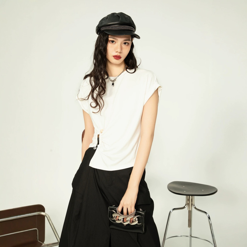 Brand Discount Mengnujiao-1023 White T-Shirt Brand Discount Mengnujiao-1023 White T-Shirt