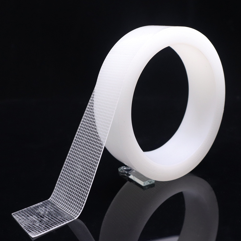 透明网格纳米双面胶高粘无痕强力不残胶耐温防水魔力胶带家用批发