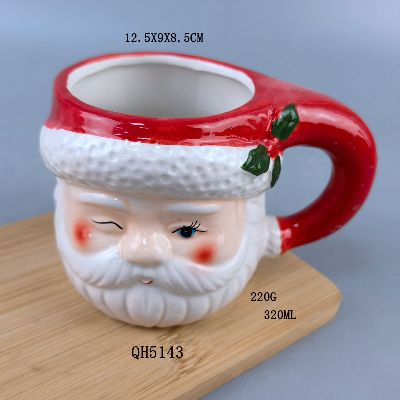 Selección estricta cerámica Navidad taza lindo dibujos animados muñeco de nieve Santa Claus taza lindo fresco estudiante taza