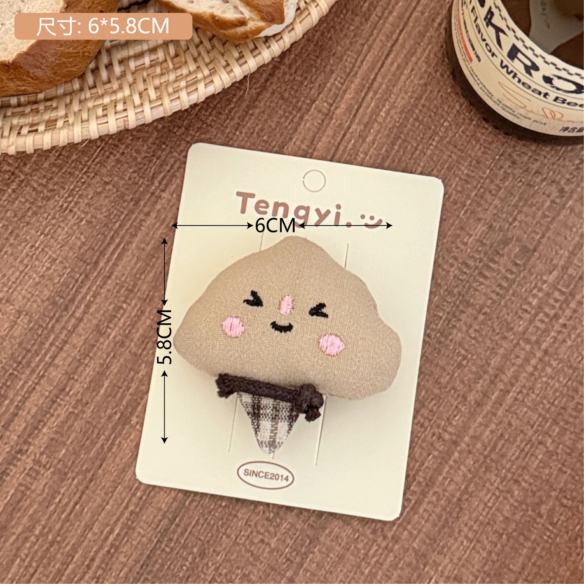 Coreano retro tela broche broche broche de cabello de niña corazón dulce lindo broche de frangeo al por mayor