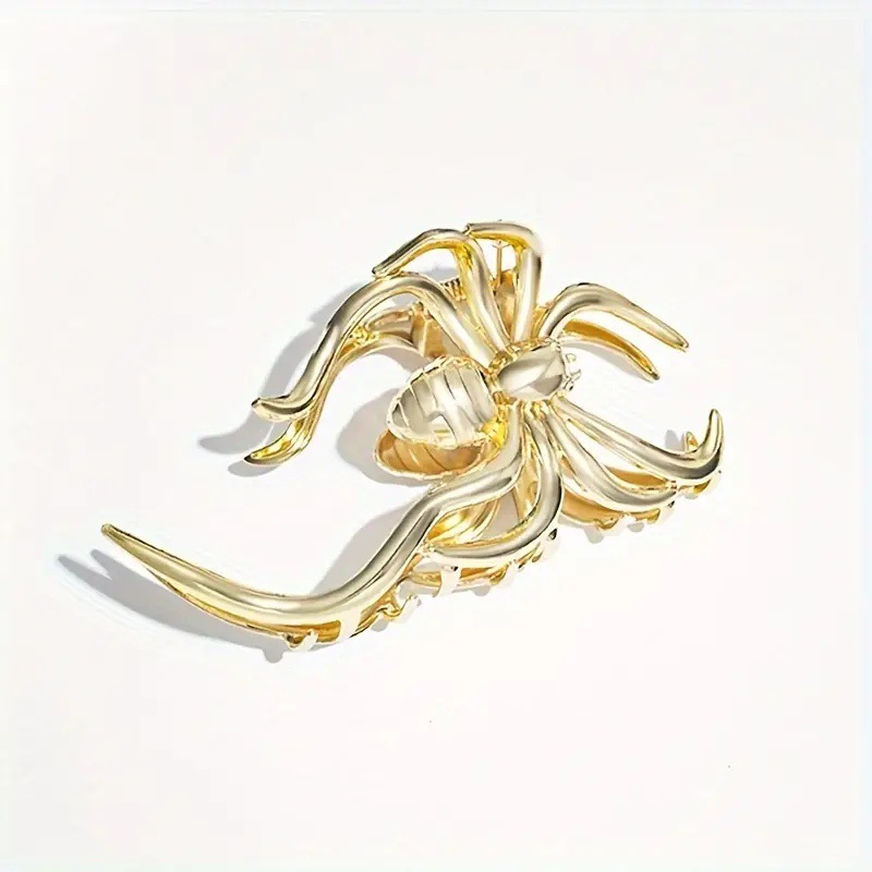 Hip-Hop, Retro, Funny Style Halloween Hip-Hop Retro Funny Women's Spider Metal Plating Hair Claws