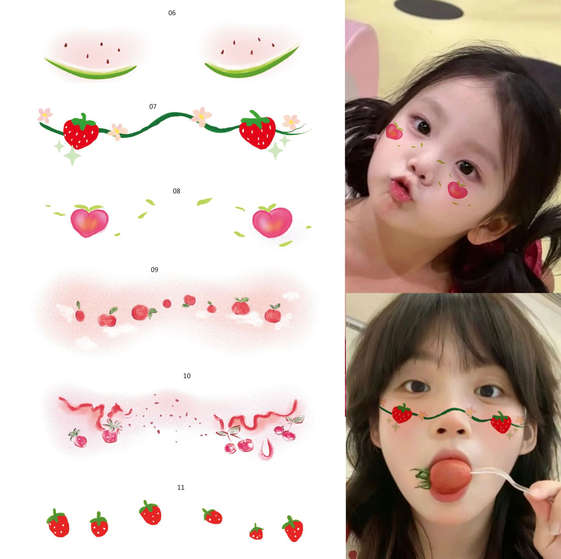 Strawberry, seis tiros, uno por uno.