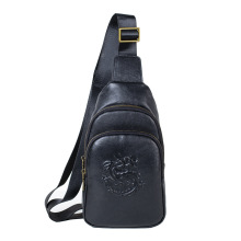新款男士小背包潮流真皮胸包男大容量单肩斜跨包植鞣头层牛皮挎包
