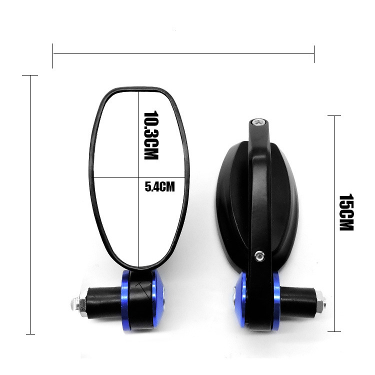 Motorcycle rearview mirror aluminum alloy modified handlebar mirror 22MM retro street car sports car handlebar mirror handle mirror
