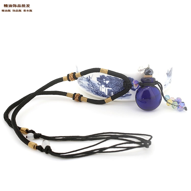 精油饰品网深蓝色透明荷包满满精油瓶配双扣绳项链3.jpg