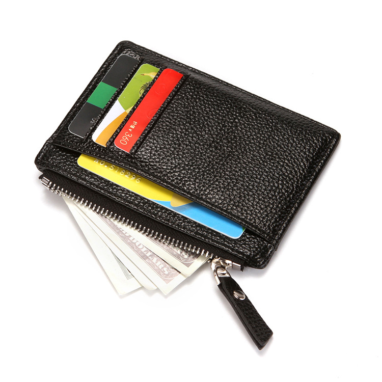 Men's Solid Color Pu Leather Zipper Wallets display picture 1