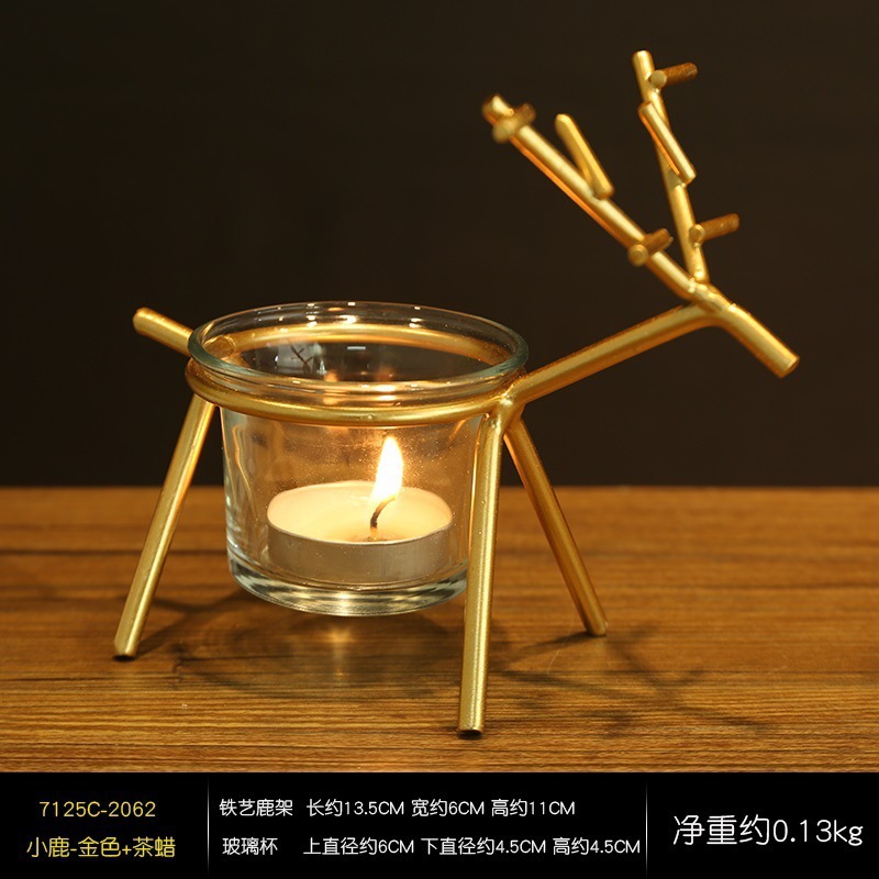 Vela de cumpleaños con luz de vela francesa medieval accesorios de decoración romántica casa retro luz de vela europea soporte de mesa de candelabro de hierro forjado