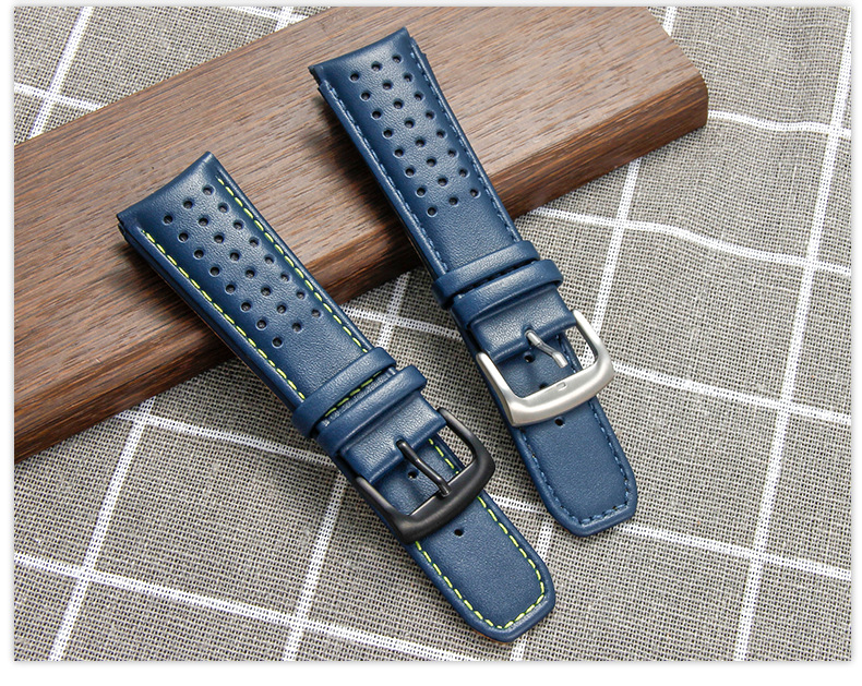 Quality Genuine Leather Watch Band Strap Curved 22/23mm for