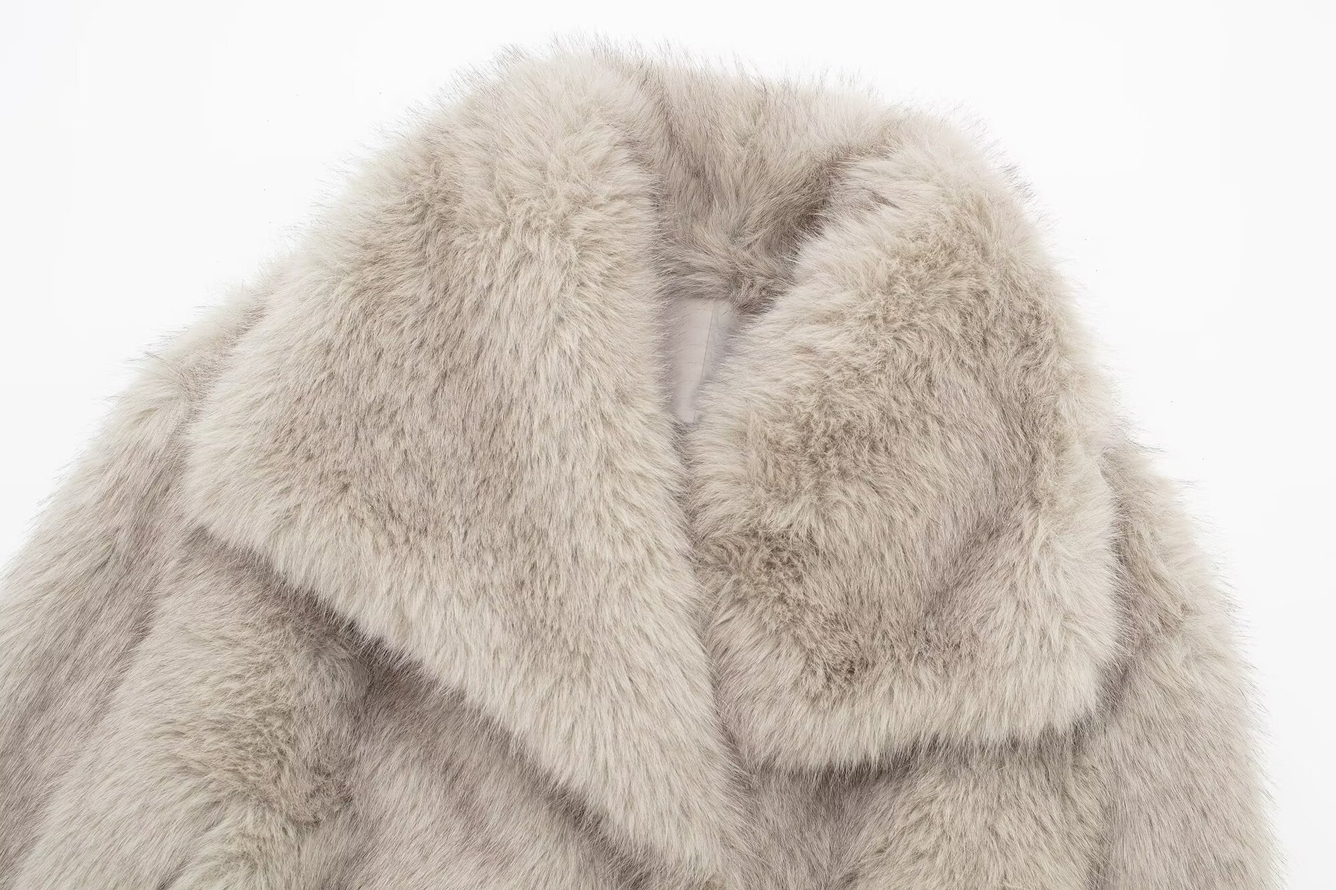 1743g Weight Faux Fur Coat Outerwear Type Long Sleeve Sleeve Length Polyester Fabric Type Regular Top Length Coat Tops Type Daily Occasion Turndown Neckline Loose Fit Type Solid Color Pattern Winter, Spring, Autumn Season Women's Gender Elegant Style Wine Red Color Women's Elegant Solid Color Coat Faux Fur Coat 34