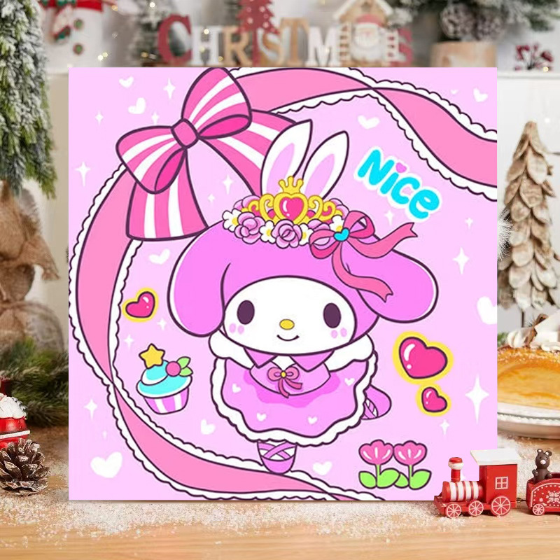 サンリオデジタル油絵 diy 手描きカラーリングクロミメロディー漫画かわいい装飾画メーカー卸売|undefined