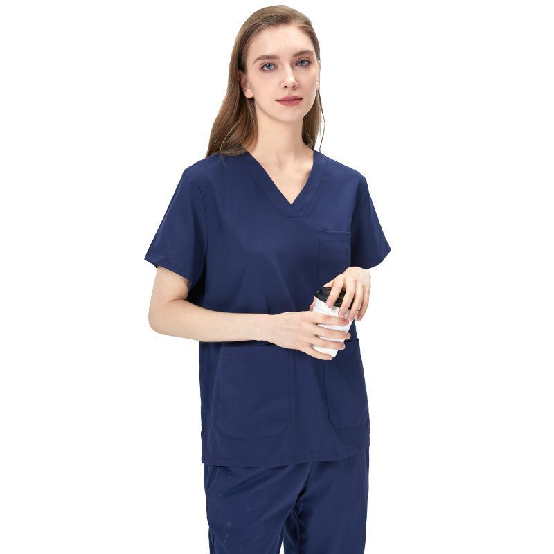 Miruman Quick-Drying Hand-Washing Surgical Gown Elastic Women's Short-Sleeved Operating Room Work Clothes Doctor Scrub Suit Long-Sleeved