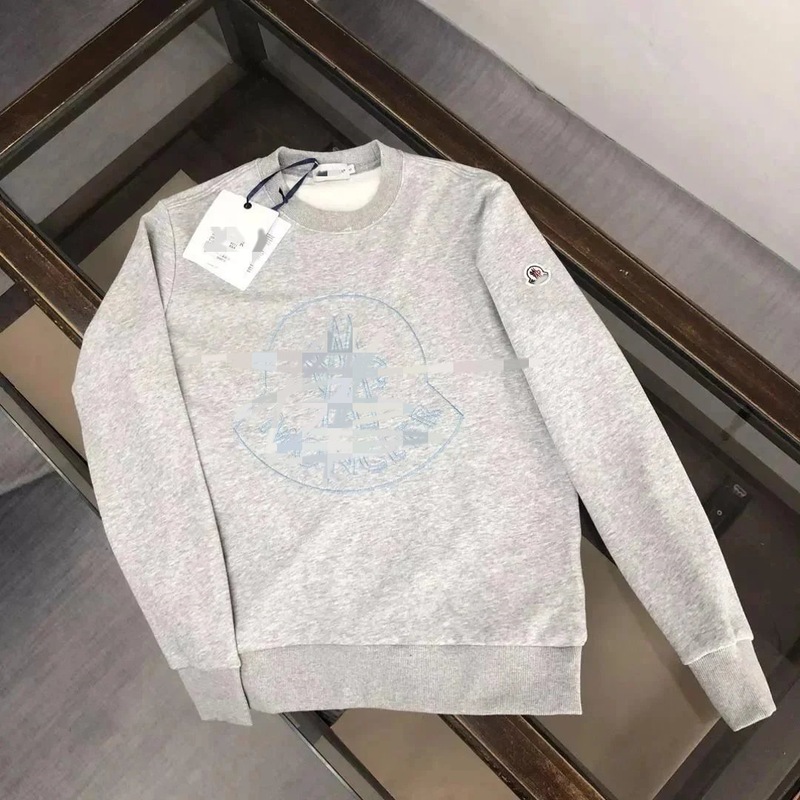 跨境货源秋冬季纯棉MK刺绣标印花圆领卫衣男女同款情侣宽松长袖|undefined