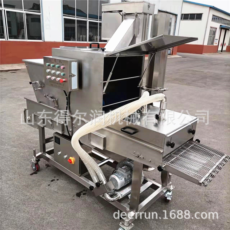 土豆饼南瓜饼上糠上粉机 全自动面包上糠机 连续式全自动上糠设备