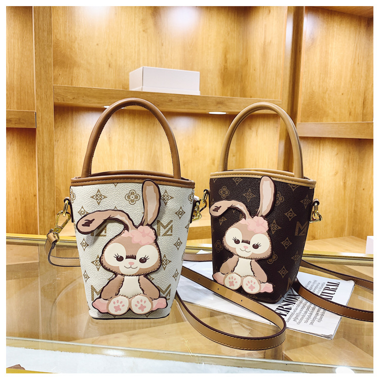 Fashion bucket bag for women 2023 spring new versatile cute rabbit bag high-end casual shoulder crossbody bag_voghion.com