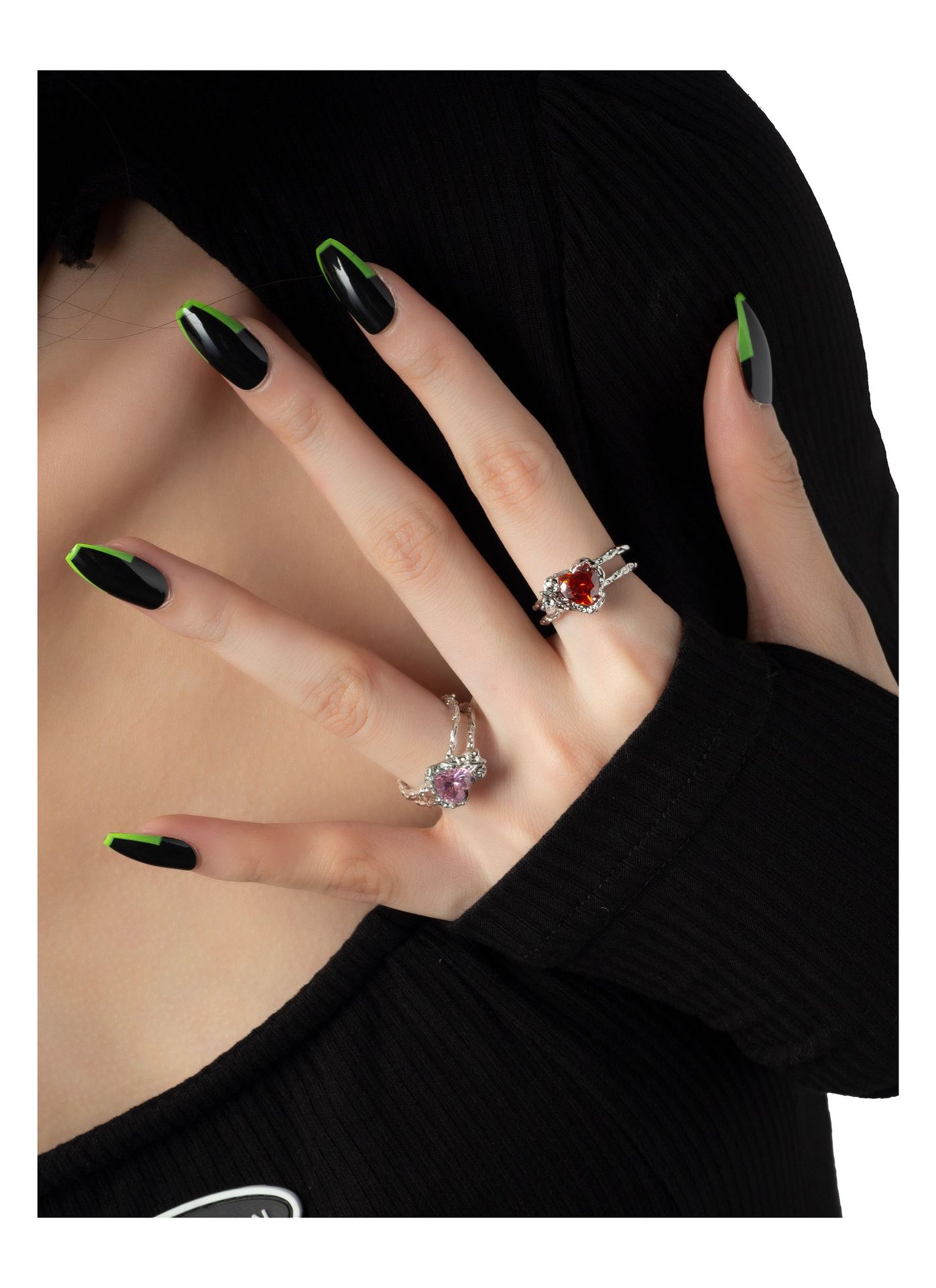 Elegant Heart Shape Copper Plating Zircon Open Ring