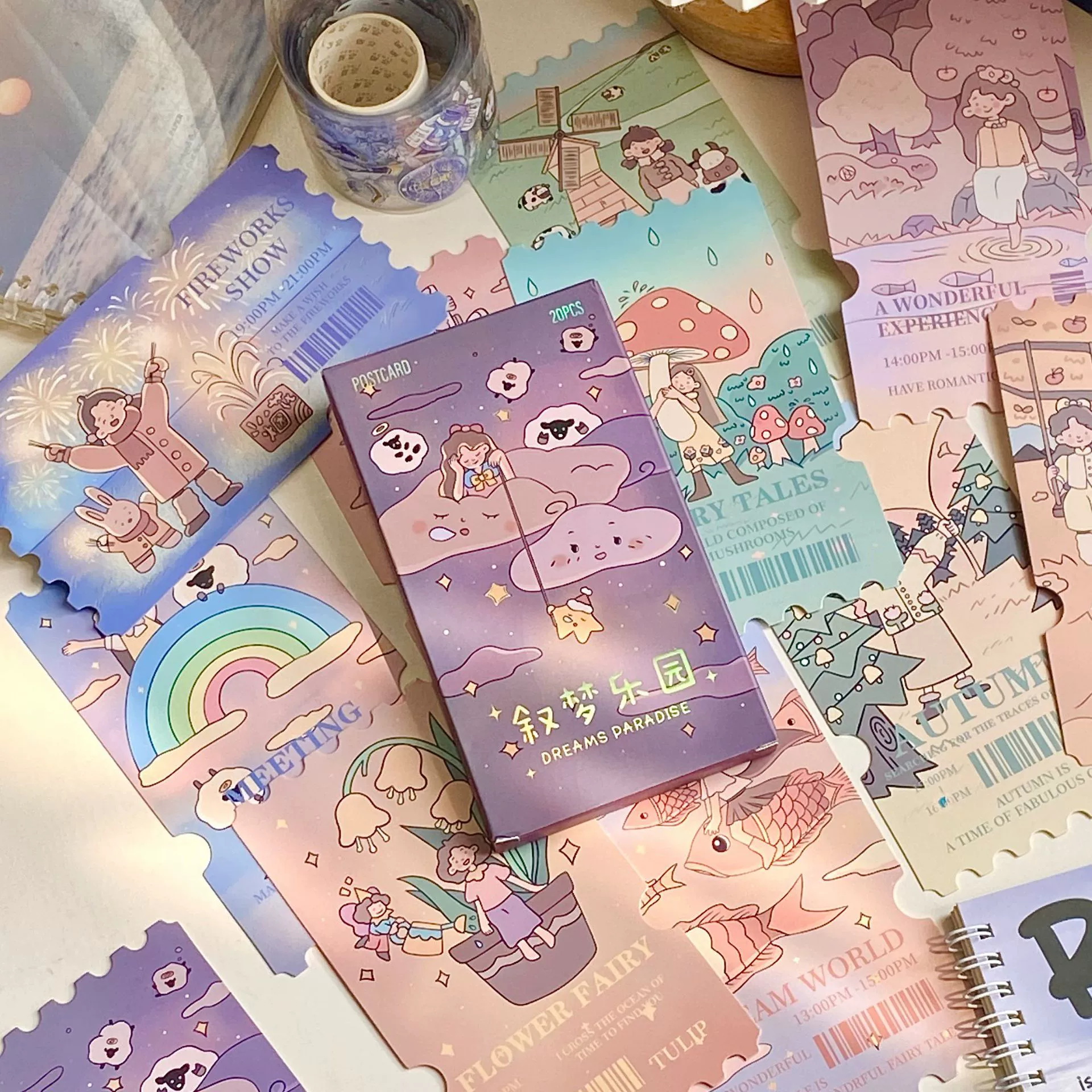 [Первая часть]Receipt открытка Dreamland серия креативная открытка в милой девушке подарок сообщение карта