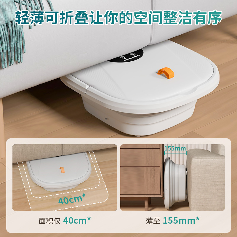 国境を越えて折り畳み可能な足浴槽泡足桶電動マッサージ器加熱自動泡足盆深桶家庭用足治療機|undefined